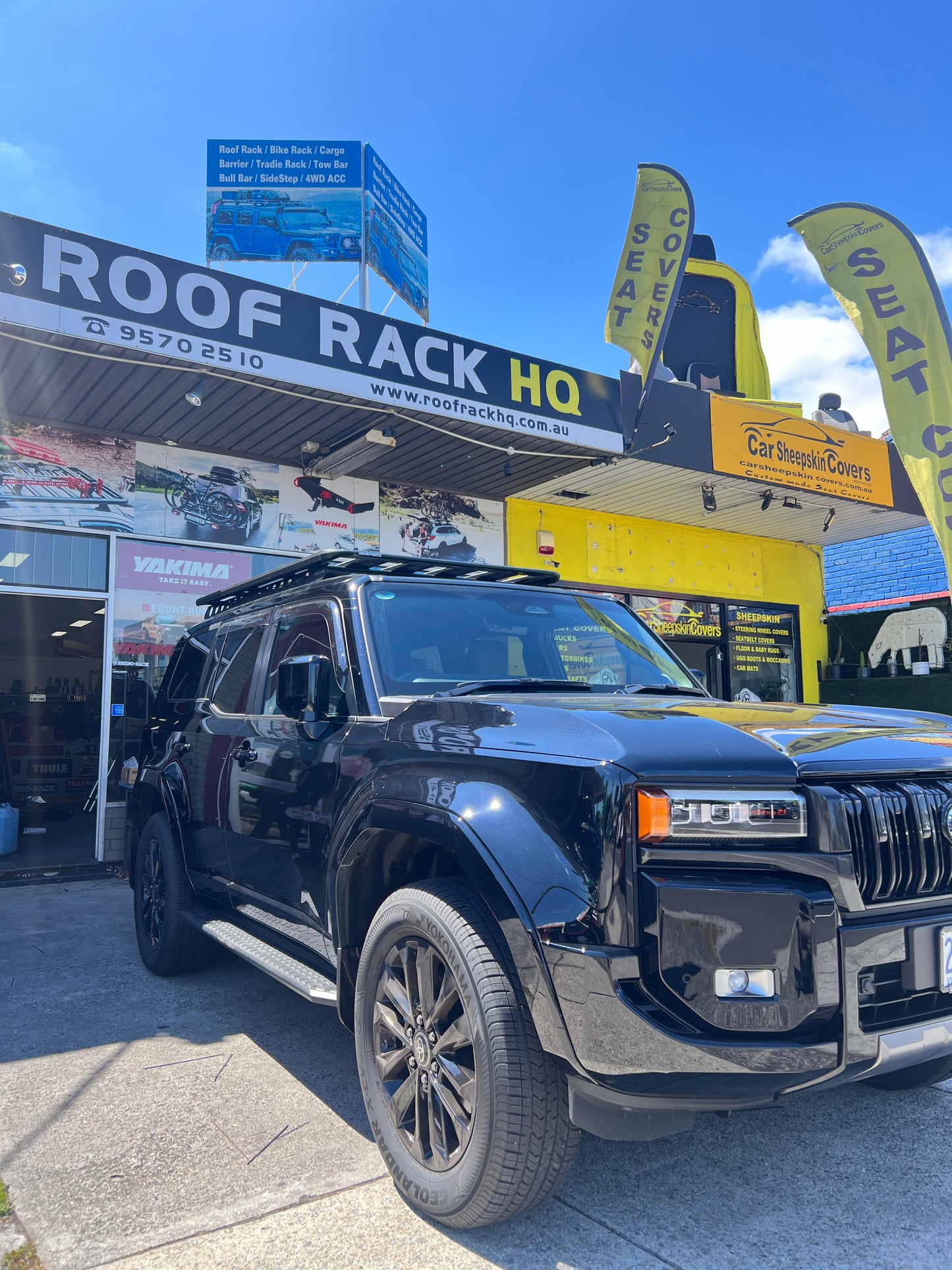 Toyota Prado 250/Lexus GX550 Rhino Rack Pioneer 6 Platform with backbone 2100x1240mm